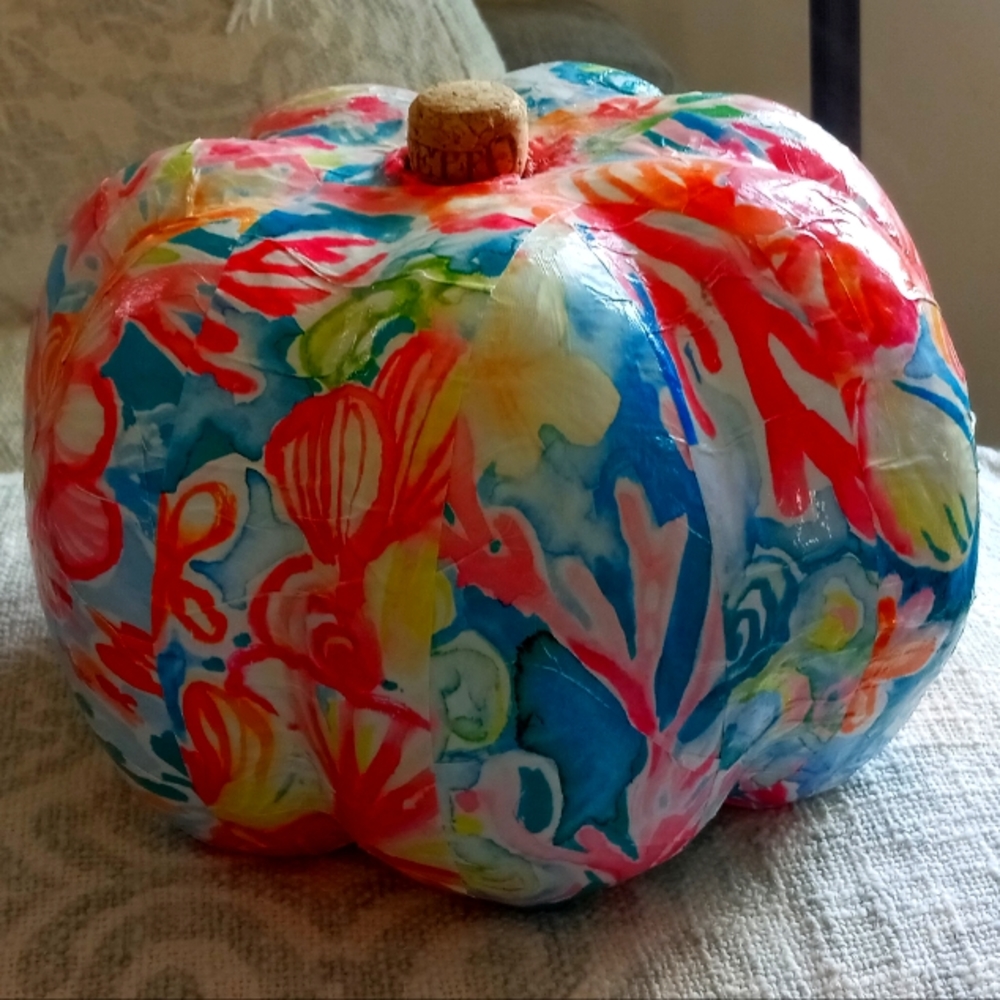 Lilly Pulitzer inspired pumpkin 🎃